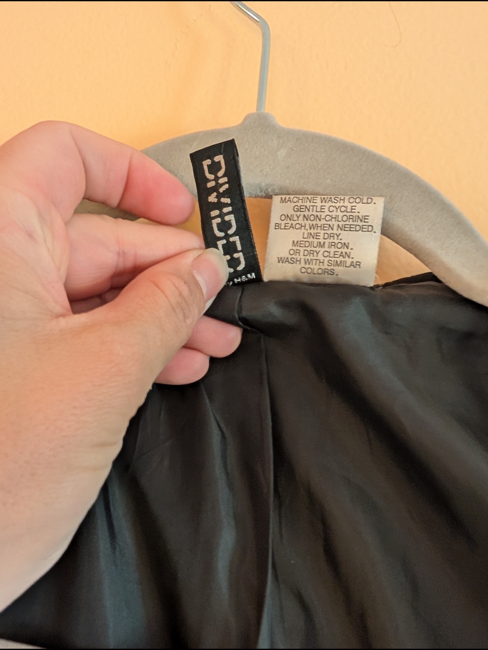 Divided Black Hooded Trench Coat with Eyelet-Trim Pockets - Picture 2 of 4